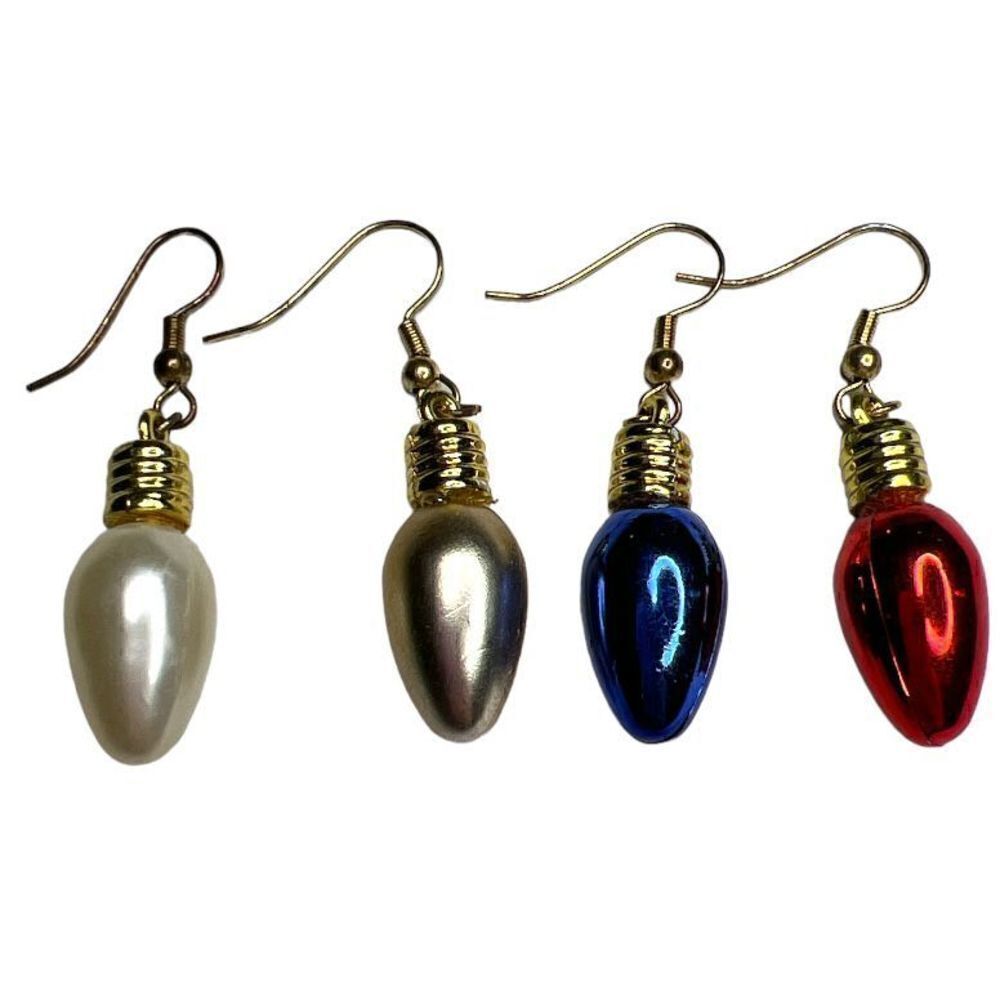 3/$15 or 5/$20 4 Christmas bulb earrings
